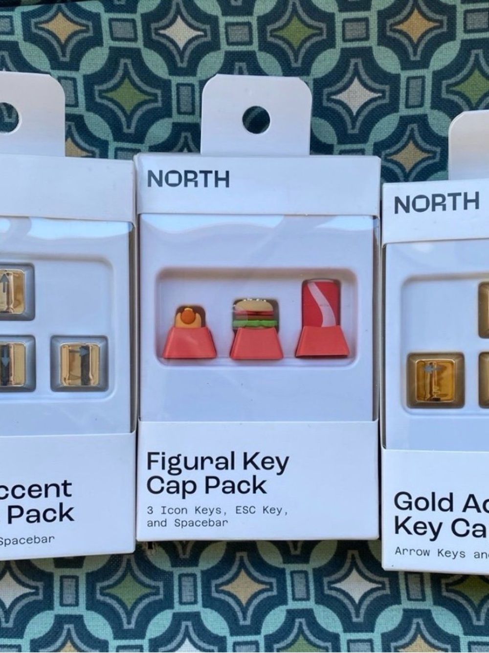 Figural Keycap Pack - Coral Red Icon Key Set